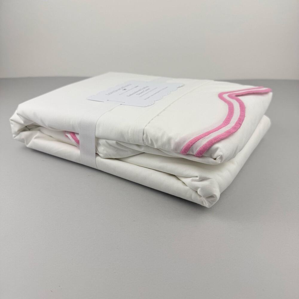 LoveShackFancy X Pottery Barn Teen Embroidered Scallop Duvet Cover FULL/QUEEN - Picture 6 of 7